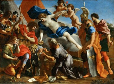 Venere versa un balsamo sulla ferita di Enea da Giovanni Francesco Romanelli