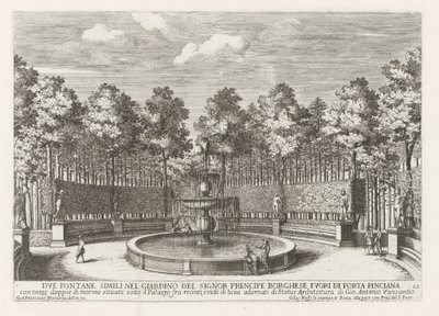 Fontana nella Villa Borghese a Roma da Giovanni Francesco Venturini