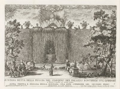 Fontana nei giardini del Palazzo del Quirinale a Roma da Giovanni Francesco Venturini
