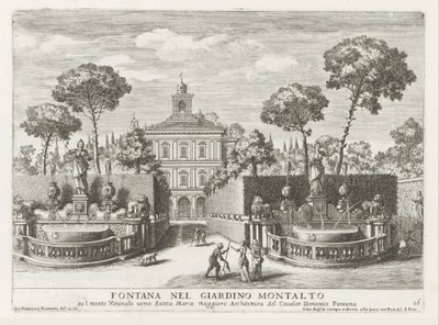 Fontane nei giardini della Villa Montalto Negroni a Roma da Giovanni Francesco Venturini