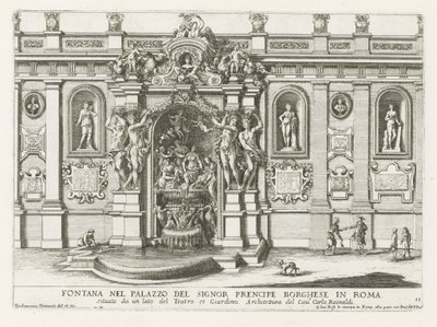 Ninfeo nel cortile di Palazzo Borghese a Roma da Giovanni Francesco Venturini