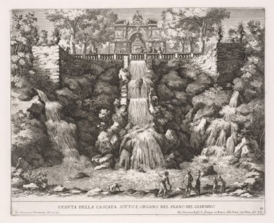 Le fontane di Roma, Libro IV, tavola 21: Veduta della Cascata Sotto L