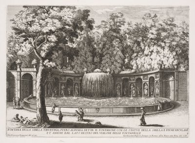 Le fontane di Roma, Libro IV, tavola 7: Fontana della Sibilla Tiburtina da Giovanni Francesco Venturini