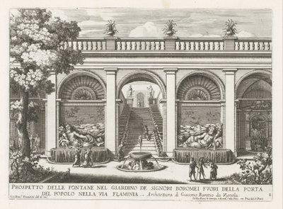 Giardino di un palazzo a Roma da Giovanni Francesco Venturini
