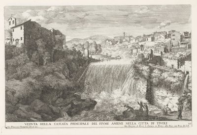 Cascata del fiume Aniene a Tivoli da Giovanni Francesco Venturini