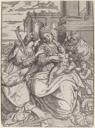 Madonna col Bambino e Santa Caterina da Giovanni Gallo after Marco Pino