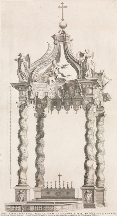 Vista isolata del Baldacchino di Bernini. Tavola 39 dall