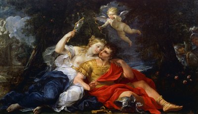 Rinaldo e Armida, dipinto di Giovan Gioseffo dal Sole da Giovanni Gioseffo da Sole