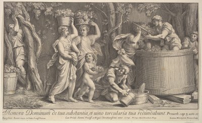 Scena di vendemmia da Giovanni Girolamo Frezza