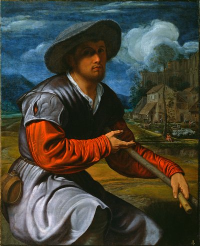 Pastore con un flauto, c.1525 da Giovanni Girolamo Savoldo
