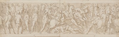 32 Copie dalla Colonna di Marco Aurelio, Piazza Colonna a Roma da Giovanni Guerra