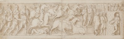 Arcieri romani(?), assalto romano (XCIX); Marco Aurelio che si rivolge alle sue guardie (C); Marco Aurelio riceve un avvertimento (CI) da Giovanni Guerra