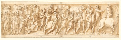 Romani in Marcia (XXXVI); Marco Aurelio, Pompeo e un Assistente Guardano la Marcia (XXXVII); una Sosta nella Marcia (XXXVIII) da Giovanni Guerra
