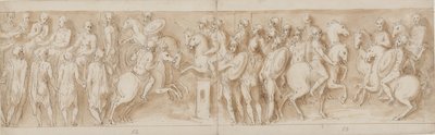 Sarmati davanti al consiglio imperiale (fine del LXII, inizio del LXIII); circondati da guardie, Marco Aurelio e Pompeo a cavallo osservano una schermaglia (XC); nobili tedeschi portano un messaggio (fino a metà XCI) da Giovanni Guerra