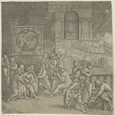 Scuola di un filosofo da Giovanni Jacopo Caraglio (attributed to)