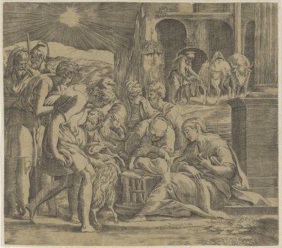 Adorazione dei pastori da Giovanni Jacopo Caraglio