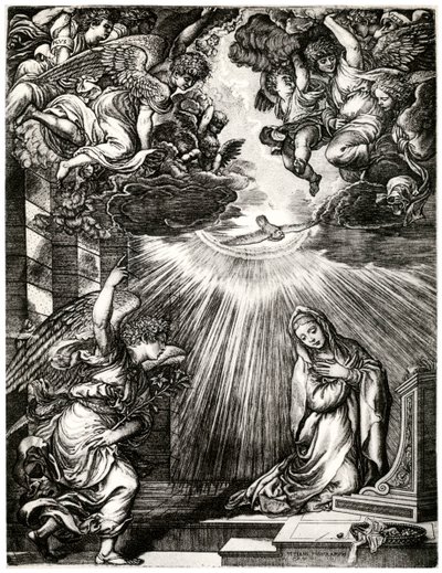 Annunciazione da Giovanni Jacopo Caraglio