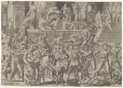 Battaglia tra Romani e Sabini da Giovanni Jacopo Caraglio