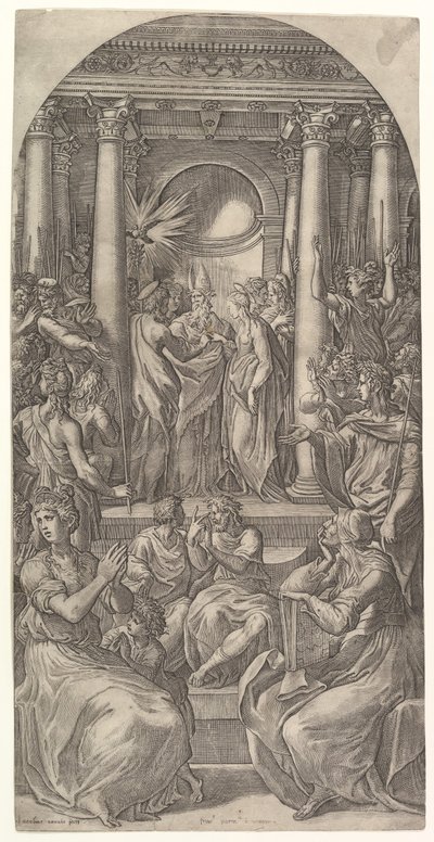 Il matrimonio della Vergine, ca. 1525 da Giovanni Jacopo Caraglio