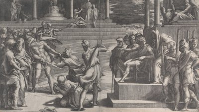 Il martirio di San Paolo e la condanna di San Pietro da Giovanni Jacopo Caraglio