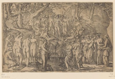 Gara tra le Muse e le Pieridi da Giovanni Jacopo Caraglio