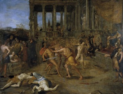 Combattimenti di gladiatori da Giovanni Lanfranco