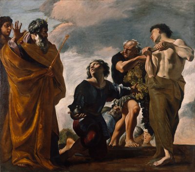 Mosè e i messaggeri di Canaan, 1621-24 da Giovanni Lanfranco