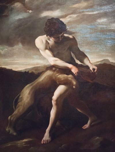 Sansone che uccide il leone da Giovanni Lanfranco