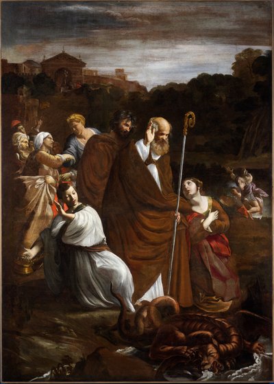 San Verano libera Albenga dal drago, c.1615 da Giovanni Lanfranco