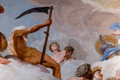 Saturno, dio del tempo (dettaglio) da Giovanni Lanfranco