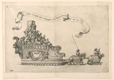 Carro trionfale della Compagnia di S. Rocco. Tavola 2b da A. Isacchi, "Relatione di Alfonso Isachi intorno l