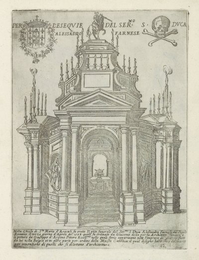 Monumento funebre di Alessandro Farnese nella Santa Maria in Aracoeli a Roma da Giovanni Maggi