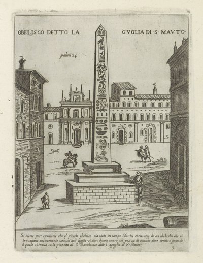 Obelisco a Roma (Monumenti moderni e antichi di Roma) da Giovanni Maggi