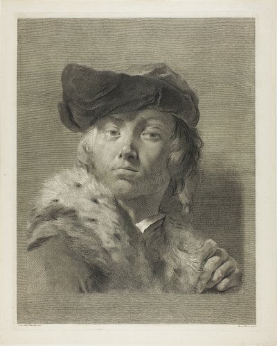 Busto di un giovane con cappotto a collo di pelliccia da Giovanni Marco Pitteri