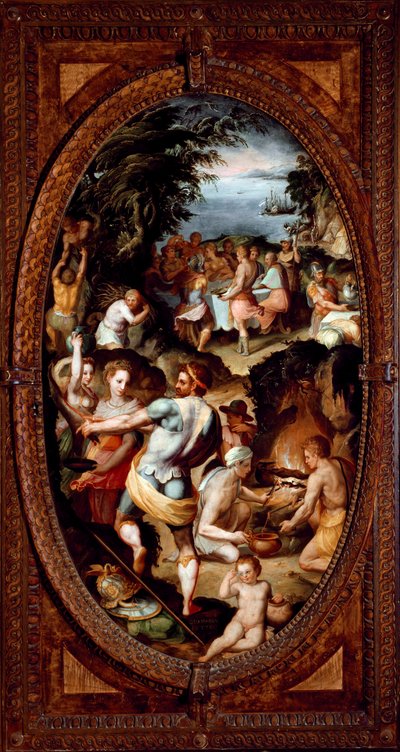 La scoperta del vetro. La preparazione di un banchetto da Giovanni Maria Butteri