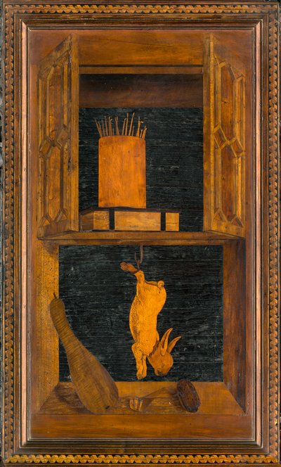 Coro canonico ligneo, Intarsiato da Giovanni Maria Platina 1484, Stallo superiore da Giovanni Maria Platina