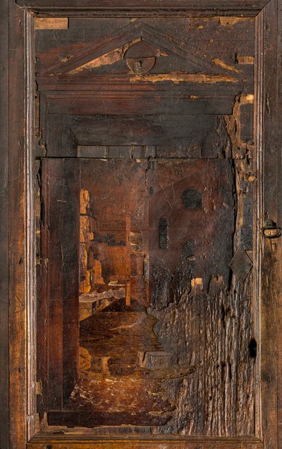 Coro canonico ligneo, intarsiato da Giovanni Maria Platina 1484, stallo superiore da Giovanni Maria Platina