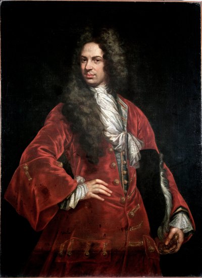 Ritratto di un gentiluomo in costume rosso da Giovanni Maria delle called Mulinaretto Piane