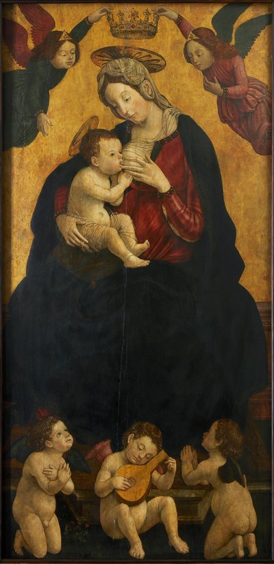 Madonna del Latte con angeli musicanti, 1490-1500 da Giovanni Martino Spanzotti