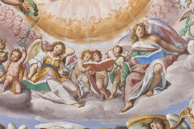 Angeli e putti che cantano (dettaglio) da Giovanni Mauro della Rovere