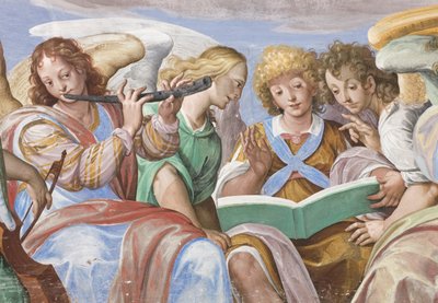 Angeli che cantano e suonano (dettaglio) da Giovanni Mauro della Rovere