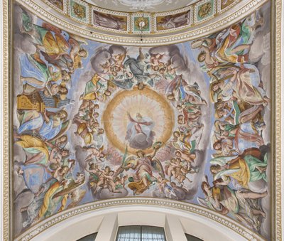 Dio in gloria e angeli musicisti da Giovanni Mauro della Rovere