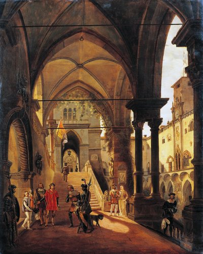 Luigi XI al castello di Barolo da Giovanni Migliara