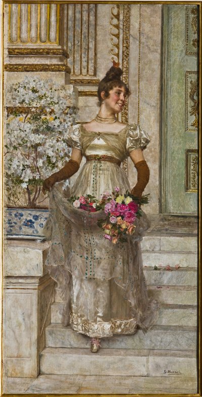 Donna che scende le scale da Giovanni Muzzioli