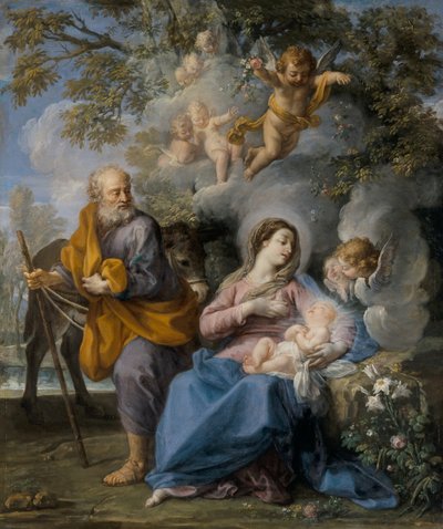 Riposo durante la fuga in Egitto da Giovanni Odazzi