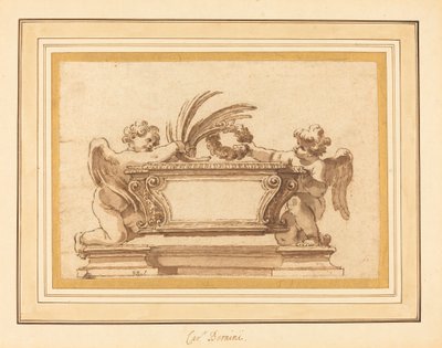 Studio per un sarcofago reliquiario da Giovanni Odazzi