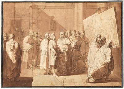 Fra Bartolommeo mostra a Raffaello i cartoni di Leonardo e Michelangelo da Giovanni Paolo Lasinio