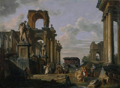 Architettura e scultura antica Capriccio. da Giovanni Paolo Panini