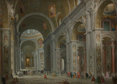 Interno di San Pietro, Roma, dopo il 1754 da Giovanni Paolo Panini