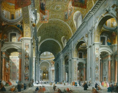 Interno di San Pietro, Roma da Giovanni Paolo Panini
